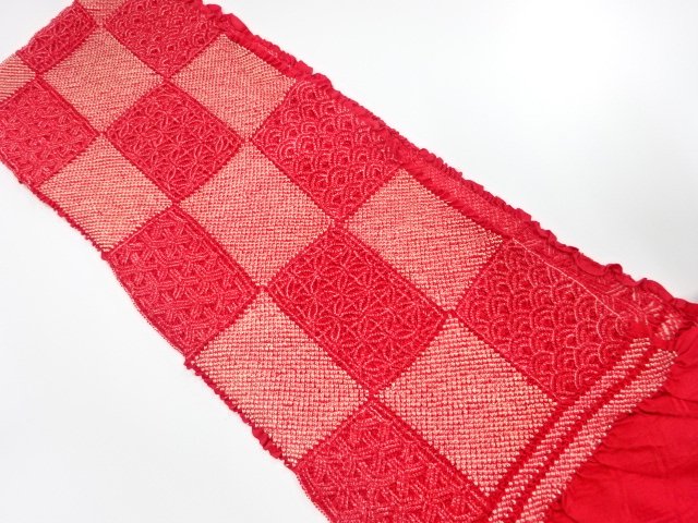 正絹　振袖用　絞り帯揚げ